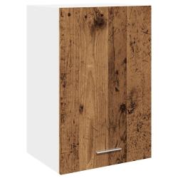 Armoire suspendue design mural cuisine rangement 40 x 31 x 60 cm en bois d'ing&eacute;nierie ancien 02_005