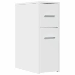 Armoire de salle de bain &eacute;troite avec roulettes rangement d&eacute;coration 22 x 44 x 61 cm en bois d'ing&eacute;