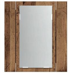 Armoire de salle de bain murale avec miroir LED 40 x 12 x 45 cm grand espace rangement en bois vieu