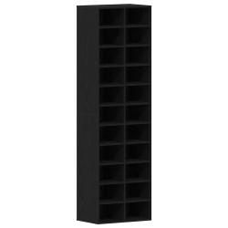 Armoire &agrave; chaussures design &eacute;pur&eacute;e minimaliste entr&eacute;e 54 x 34 x 183 cm en bois d'ing&eacute;nierie noir 02