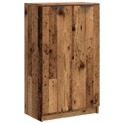 Armoire &agrave; chaussures moderne rangement design 59 x 35 x 100 cm en bois d'ing&eacute;nierie vieux bois 02_0