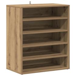 Armoire &agrave; chaussures 60 x 35 x 70 cm grand espace de rangement facile &agrave; entretenir style ch&ecirc;ne arti