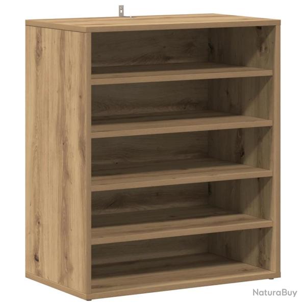 Armoire � chaussures 60 x 35 x 70 cm grand espace de rangement facile � entretenir style ch�ne arti