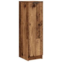 Armoire &agrave; chaussures vintage avec porte rangement pratique 29,5 x 35 x 100,5 cm en bois d'ing&eacute;nieri