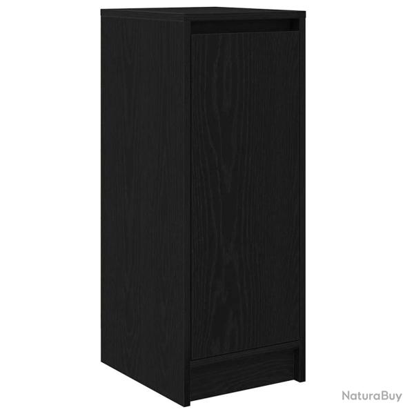 Armoire � chaussures elegante avec 1 porte et 4 �tag�res 29,5 x 34 x 76 cm en bois d'ing�nierie noi