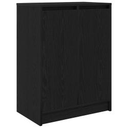 Armoire &agrave; chaussures avec 2 portes et 8 &eacute;tag&egrave;res 57 x 34 x 76 cm style moderne en bois d'ing&eacute;nierie