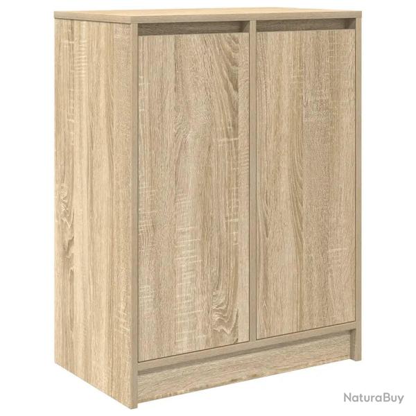 Armoire � chaussures moderne avec 8 �tag�res rangement pratique 57 x 34 x 76 cm en bois d'ing�nieri