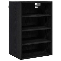 Armoire suspendue moderne rangement efficace 40 x 29,5 x 60 cm en bois d'ing&eacute;nierie ch&ecirc;ne noir 02_0
