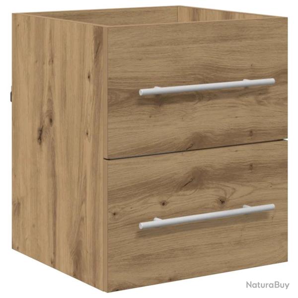 Armoire d'�vier avec tiroir rectangulaire espace de rangement 41 x 38,5 x 48 cm en bois d'ing�nieri