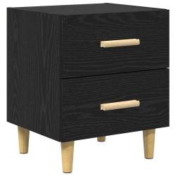 Armoire de lit moderne rangement pratique 40 x 35 x 47 cm en bois d'ing&eacute;nierie ch&ecirc;ne noir 02_0052679