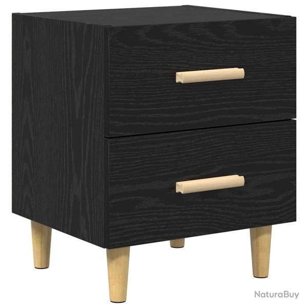 Armoire de lit moderne rangement pratique 40 x 35 x 47 cm en bois d'ing�nierie ch�ne noir 02_0052679