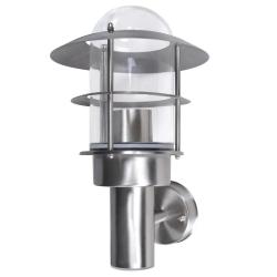 Lampe murale LED d'ext&eacute;rieur moderne pour terrasse jardin 180 x 200 x 285 mm en acier inoxydable ar