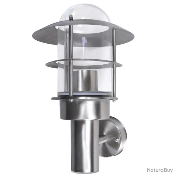 Lampe murale LED d'ext�rieur moderne pour terrasse jardin 180 x 200 x 285 mm en acier inoxydable ar