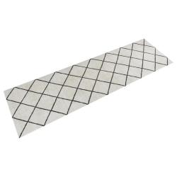 Tapis de cuisine lavable moelleux design &eacute;l&eacute;gant 150 x 45 cm en velours gris 02_0046059
