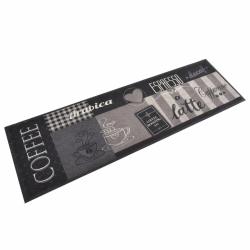 Tapis de cuisine lavable design &eacute;l&eacute;gant 150 x 45 cm antid&eacute;rapant en velours noir 02_0046047
