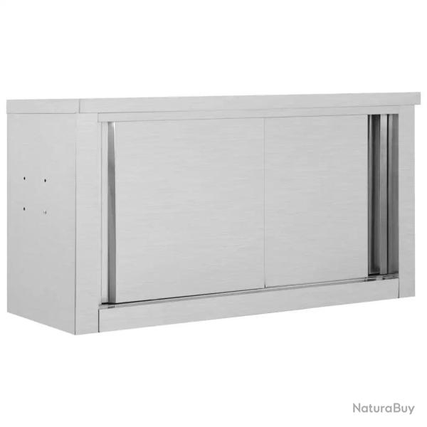 Armoire de cuisine murale avec portes coulissantes 90 x 40 x 50 cm rangement pratique style moderne