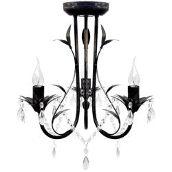 Lustre en m&eacute;tal noir style art nouveau salle &agrave; manger 30 x 35 cm en m&eacute;tal noir 02_0046252