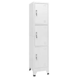 Armoire &agrave; casier avec 3 compartiments 38 x 45 x 180 cm id&eacute;al vestiaire sportif design industriel en