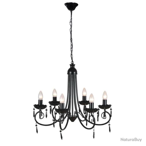 Lustre suspendu classique design �l�gant 55,5 x 46 cm ambiance luxueuse en acrylique noir 02_0046225