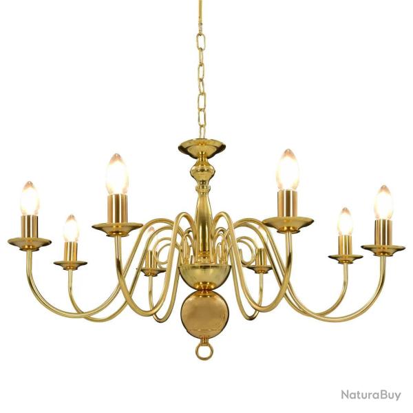 Lustre classique �l�gant 80 x 45 cm ambiance cosy 8 ampoules en m�tal dor� 02_0046425