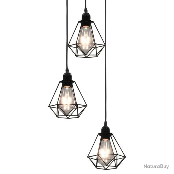 Plafonnier moderne r�glable hauteur 25 x 100 cm ambiance cosy salle � manger bar en m�tal noir 02_0