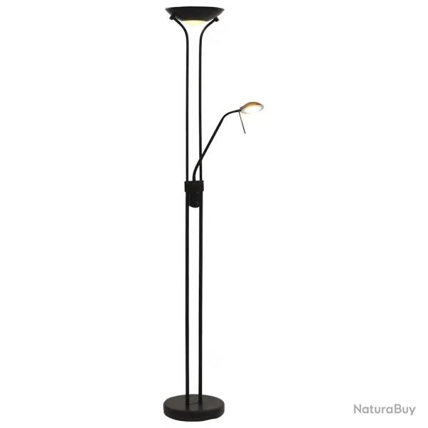 Lampadaire � LED moderne �clairage r�glable 180 x 25 cm ambiance cosy finition mate en acier noir 0