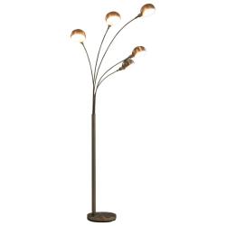 Lampadaire arc moderne r&eacute;glable hauteur 200 cm 5 lumi&egrave;res personnalisables en acier argent&eacute; 02_0046