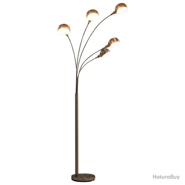 Lampadaire arc moderne r�glable hauteur 200 cm 5 lumi�res personnalisables en acier argent� 02_0046