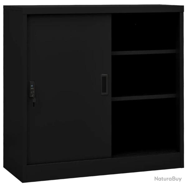 Armoire de bureau avec porte coulissante 90 x 40 x 90 cm robuste et s�curis�e design moderne en aci