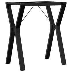 Pieds de table &agrave; manger cadre en Y 60 x 40 x 73 cm robustes et stables style industriel en acier no