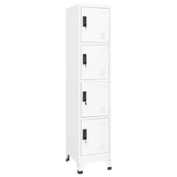 Armoire &agrave; casiers moderne rangement s&eacute;curis&eacute; 38 x 45 x 180 cm en acier blanc 02_0046999