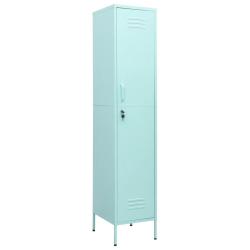 Armoire &agrave; casiers design moderne bureau 35 x 46 x 180 cm avec 4 &eacute;tag&egrave;res ajustables en acier menthe