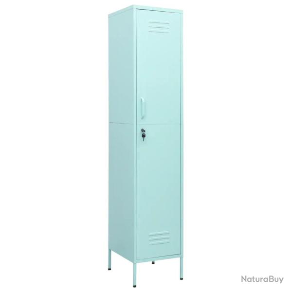 Armoire � casiers design moderne bureau 35 x 46 x 180 cm avec 4 �tag�res ajustables en acier menthe