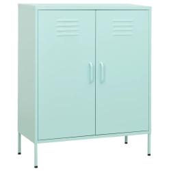 Armoire de rangement moderne design pratique 80 x 35 x 101,5 cm en acier menthe 02_0046858