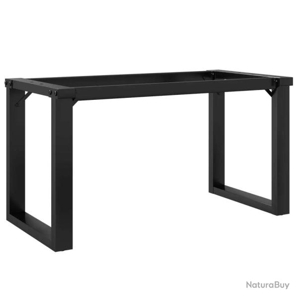 Pied de table basse cadre en O 70 x 30 x 43 cm robuste et stable style industriel en acier noir 02_