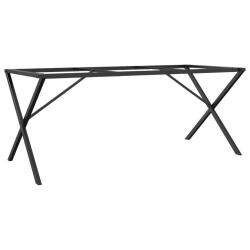 Pieds de table &agrave; manger cadre en X 160 x 80 x 73 cm robuste et durable style industriel en acier no