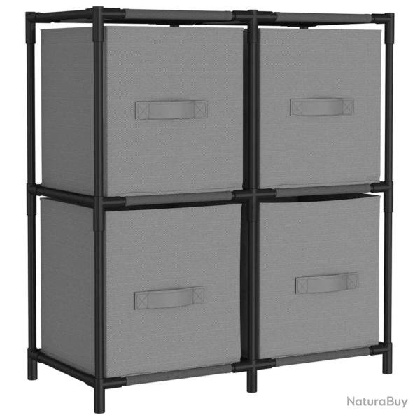 Armoire de rangement avec 4 paniers en tissu 63 x 30 x 71 cm l�g�re et stable design �pur� en acier