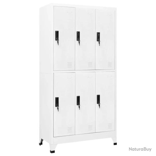 Armoire � casiers moderne bureau 90 x 45 x 180 cm avec porte verrouillable ambiance �pur�e en acier