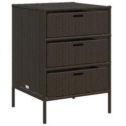 Armoire de rangement de jardin ext&eacute;rieure 55 x 59 x 80 cm grande capacit&eacute; durable en r&eacute;sine tress&eacute;e