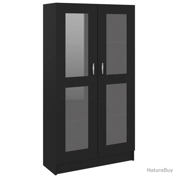 Armoire � vitrine classique 82,5 x 30,5 x 150 cm espace de rangement d�co int�rieur en bois d'ing�n