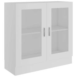 Armoire &agrave; vitrine classique &eacute;pur&eacute;e 82,5 x 30,5 x 80 cm 2 compartiments d&eacute;corative en bois d'ing&eacute;nie