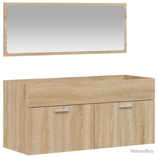 Armoire de salle de bain murale avec miroir 100 x 38,5 x 46 cm style minimaliste grand rangement en