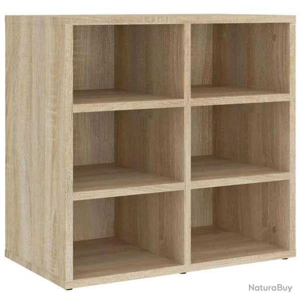 Armoire � chaussures �l�gante 52,5 x 30 x 50 cm avec 6 compartiments pratique murale en bois d'ing�