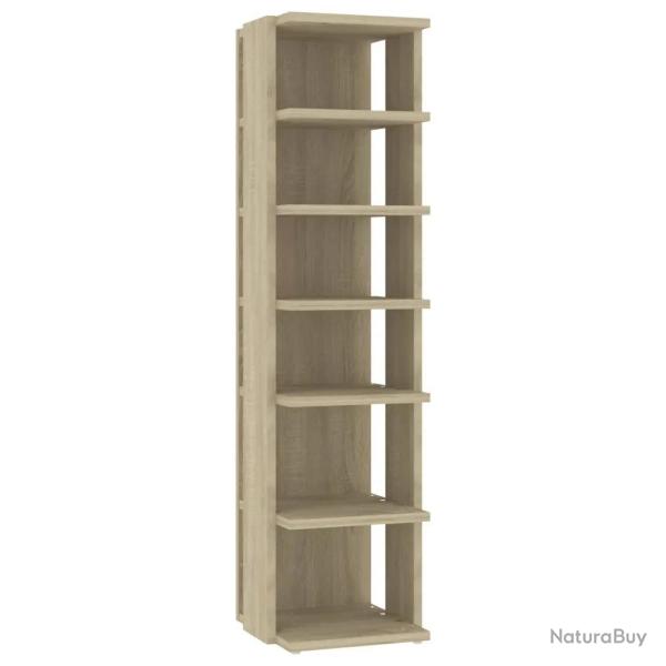 Armoire � chaussures 27,5 x 27 x 102 cm 6 �tag�res gain de place style moderne en bois d'ing�nierie