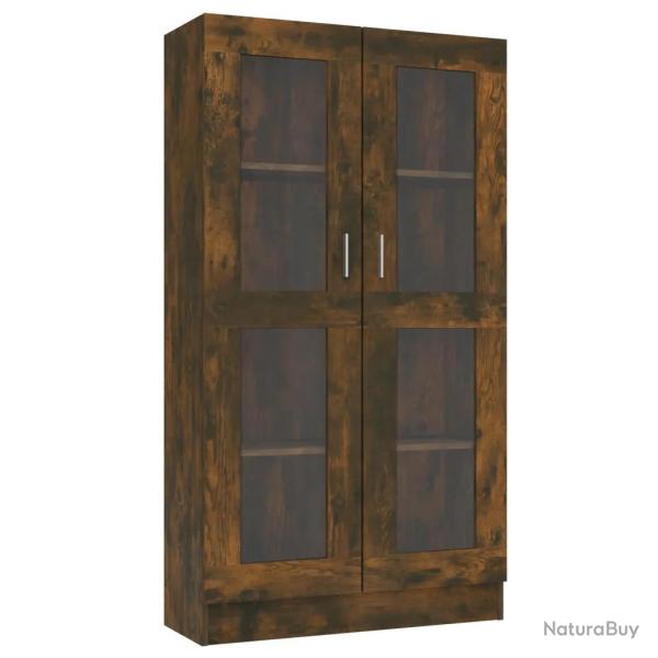 Armoire � vitrine avec 4 compartiments tendance classique 82,5 x 30,5 x 150 cm en bois d'ing�nierie