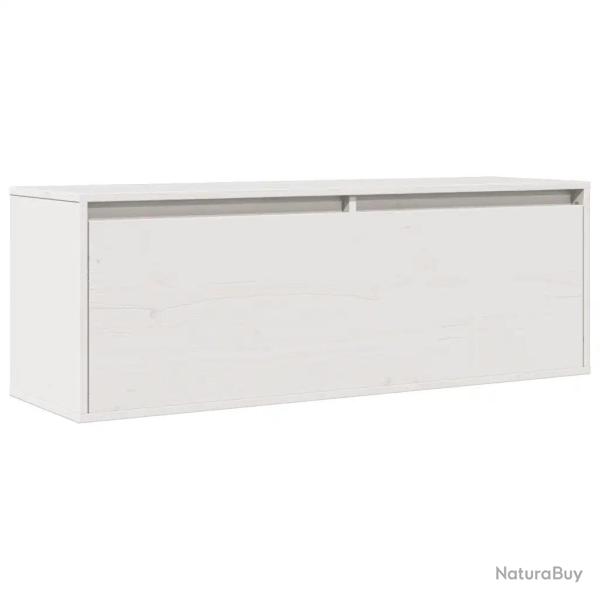 Armoire murale blanche 100 x 30 x 35 cm pratique d�corative style moderne en bois de pin massif 02_