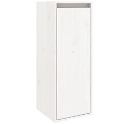 Armoire murale contemporaine bois blanc 30 x 30 x 80 cm rangement d&eacute;coratif en bois de pin massif b