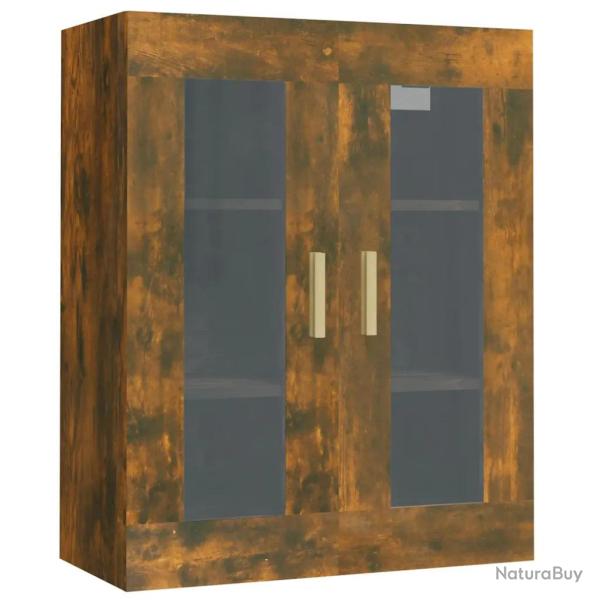 Armoire murale suspendue pratique moderne rangement 69,5 x 34 x 90 cm en bois d'ing�nierie ch�ne fu
