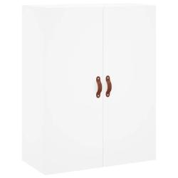Armoire murale en bois d'ing&eacute;nierie blanc 69,5 x 34 x 90 cm pratique design &eacute;l&eacute;gant rangement 02_00