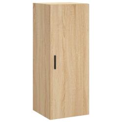 Armoire murale pratique design &eacute;l&eacute;gant 34,5 x 34 x 90 cm en bois d'ing&eacute;nierie ch&ecirc;ne sonoma 02_00486